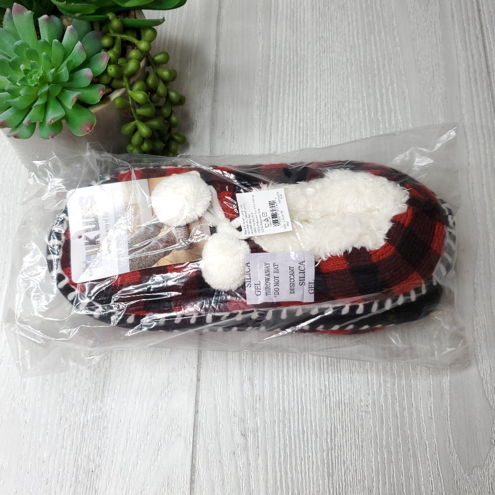 Muk Luks Plaid Ballerina Slipper House Shoes - Picture 2 of 4